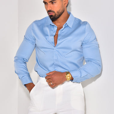 Slim fit overhemd Gudo baby blue